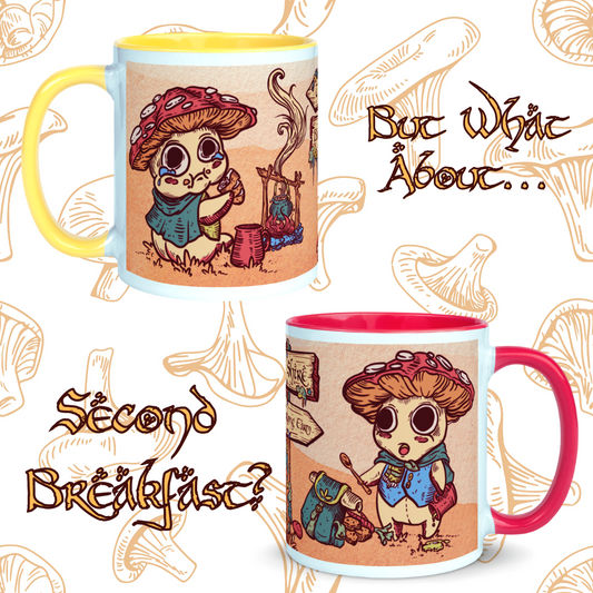 What About Second Breakfast? - Mug with Color Inside